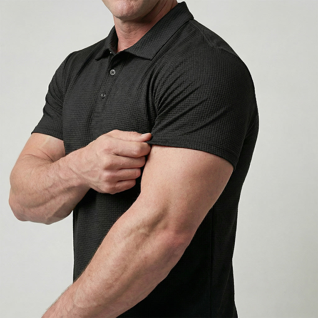 Polo noir Capri premium pour homme